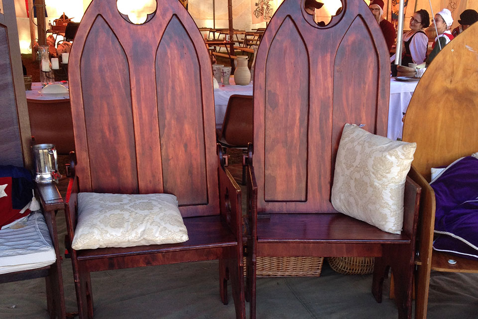 wooden thrones